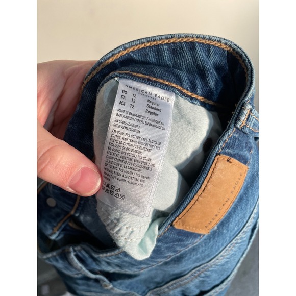 American Eagle A-Line Fit Wide Leg Baggy Jeans Size 12 Casual Effortless 2025 - Picture 12 of 14